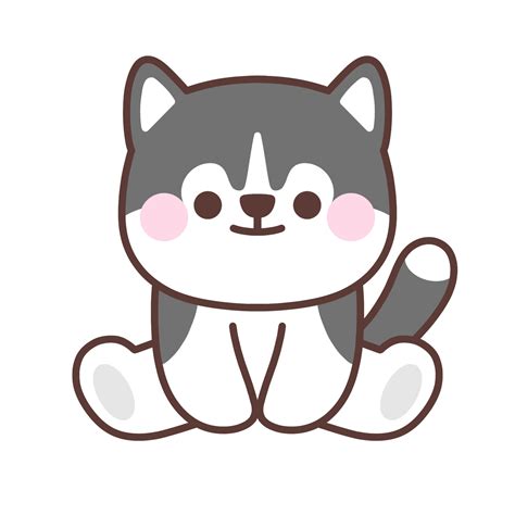 cartoon husky